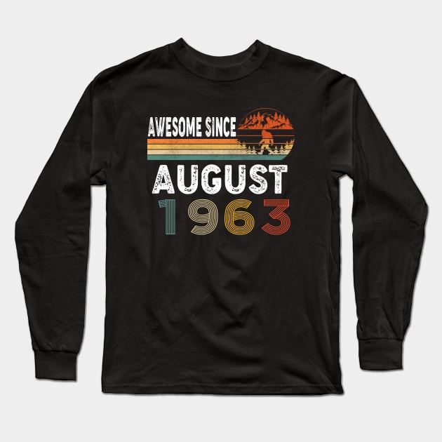 Awesome Since August 1963 Long Sleeve T-Shirt by ThanhNga